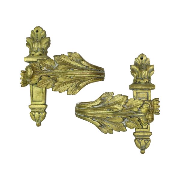 Curtain Hardware - Pair of Vintage European French Brass Curtain Tie Backs