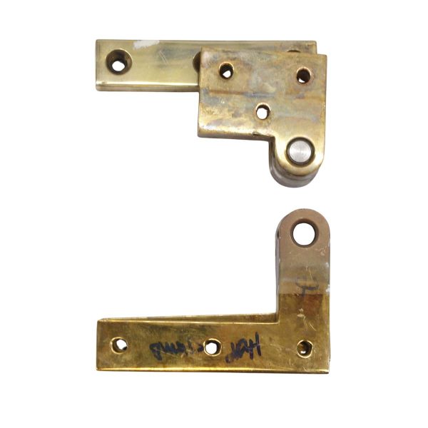 Door Hinges - Pair of 3 in. Right Polished Brass Swinging Door Pivot Hinges