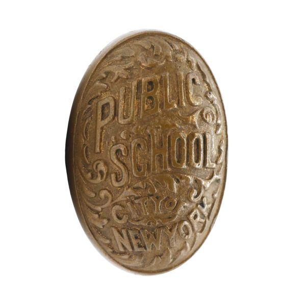 Door Knobs - Antique Bronze Public School City of New York Door Knob