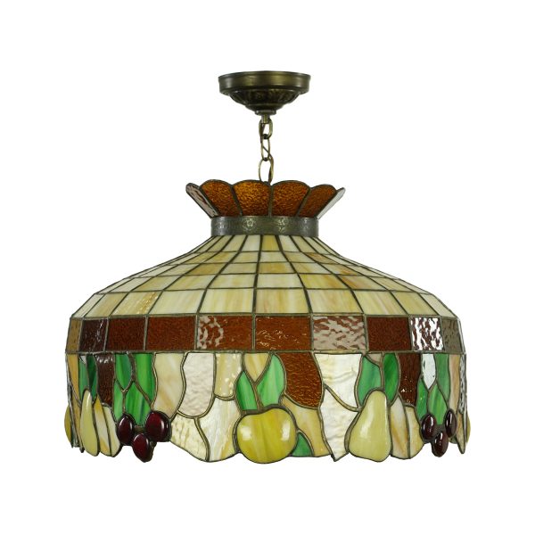 Down Lights - Tiffany Style Fruit Motif Leaded Stained Glass Pendant Light