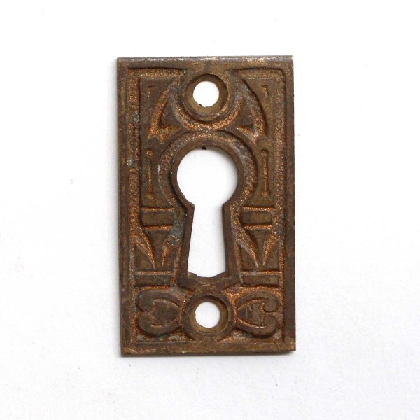 Keyhole Covers - Antique 1.625 in. Aesthetic Bronze Keyhole Cover Plate
