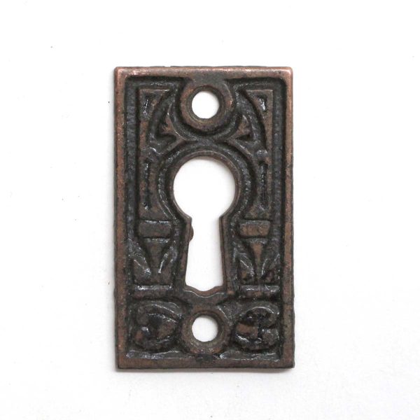 Keyhole Covers - Antique 1.625 in. Cast Iron Aesthetic Keyhole Cover Plate