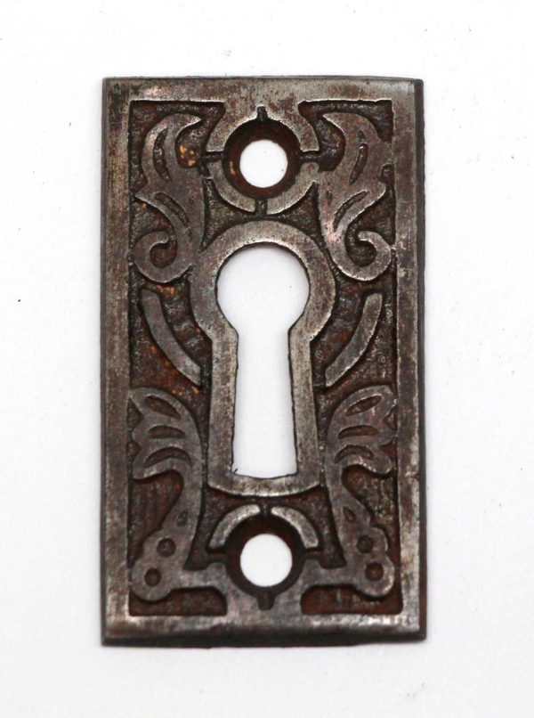 Keyhole Covers - Antique 1.75 in. Aesthetic Cast Iron Door Keyhole Cover Plate