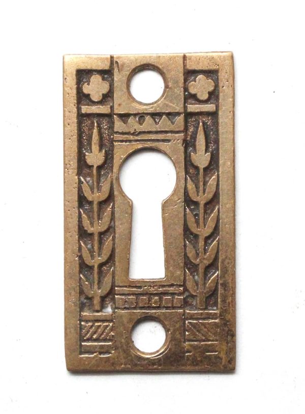 Keyhole Covers - Antique 1.75 in. Brass Aesthetic Door Keyhole Cover Plate