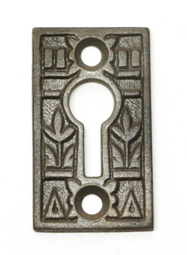 Keyhole Covers - Antique 1.75 in. Eastlake Style Door Keyhole Cover Plate