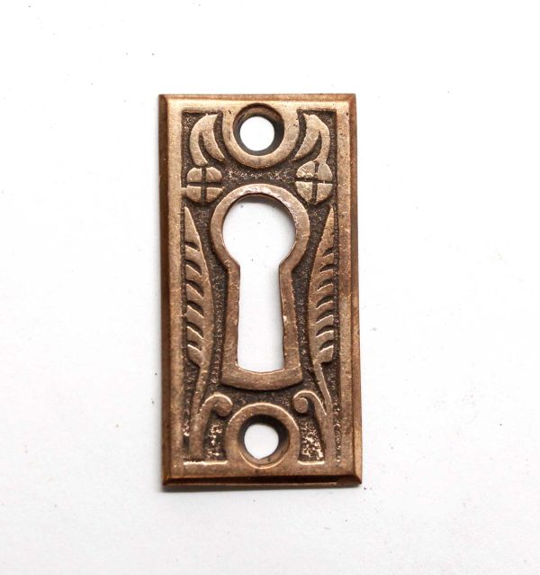 Keyhole Covers - Antique 1.875 in. Brass Aesthetic Door Keyhole Cover Plate