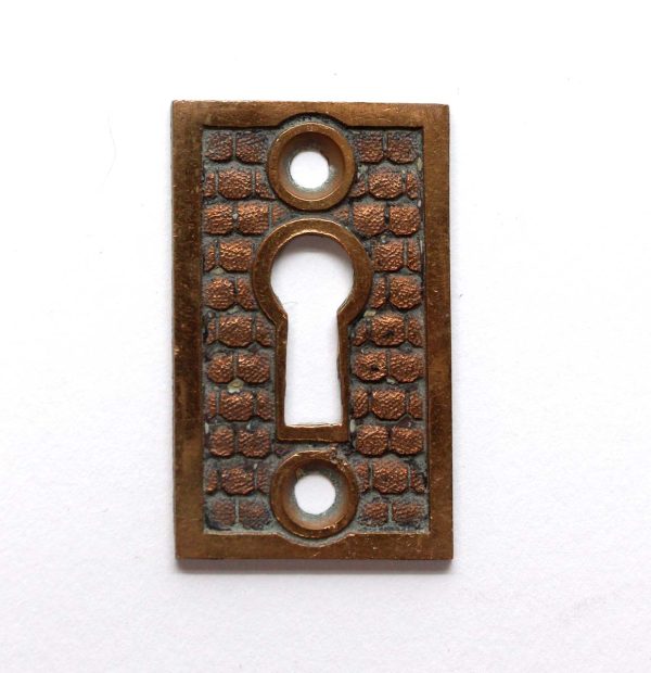 Keyhole Covers - Antique 1.875 in. Texture Bronze Keyhole Cover Plate