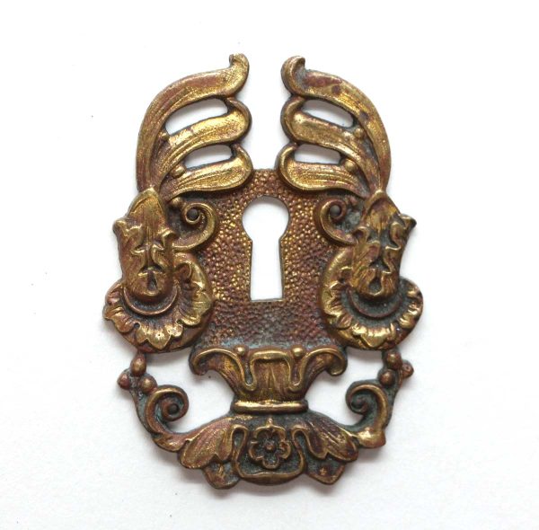 Keyhole Covers - Antique 2.25 in. P.E. Guerin French Brass Keyhole Cover Plate