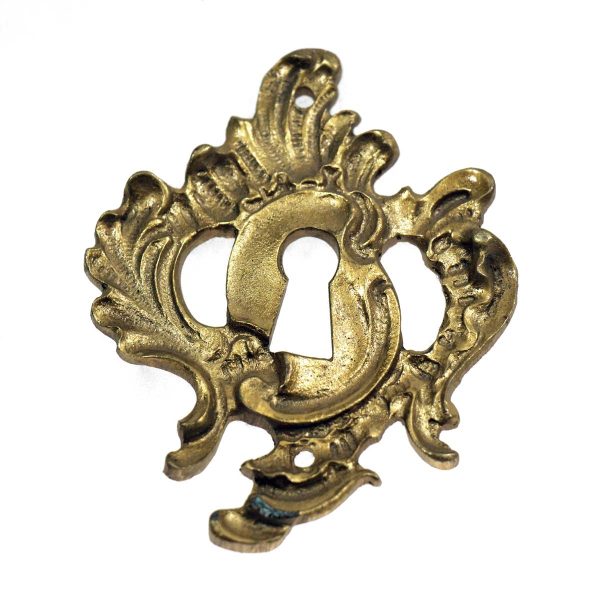 Keyhole Covers - Antique 3 in. French Ornate Door Keyhole Cover Plate