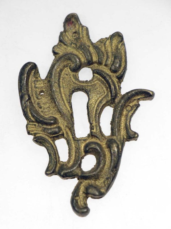 Keyhole Covers - Antique 3.5 in. Bronze Art Nouveau Door Keyhole Cover Plate
