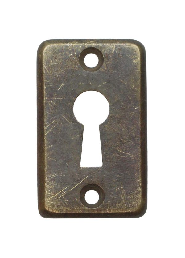 Keyhole Covers - Yale & Towne 1.75 in. Brass Rectangular Door Keyhole Cover Plate
