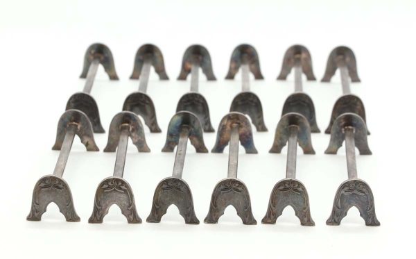 Kitchen - Set of 12 Vintage Nickel Knife Rest Stands