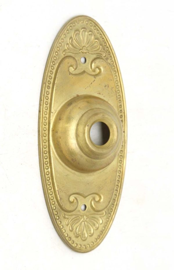 Knockers & Door Bells - Olde New Pressed Metal Neoclassical Doorbell Plate