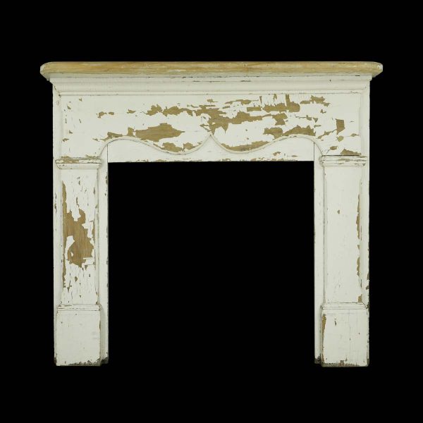 Mantels - Classic Style Painted Wooden Hard Pine Fireplace Mantel