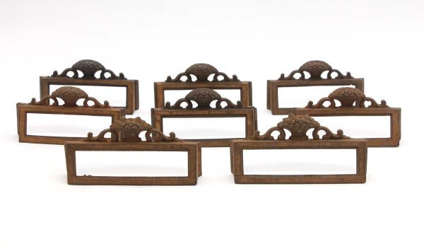 Other Hardware - Antique Cast Iron Victorian Label Drawer Slot Variety Set