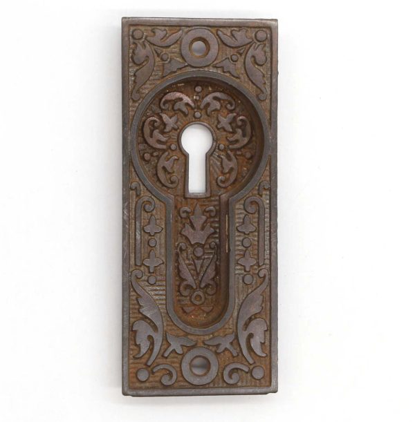 Pocket Door Hardware - Antique 4.625 in. Sargent Cast Iron Pocket Victorian Door Pull