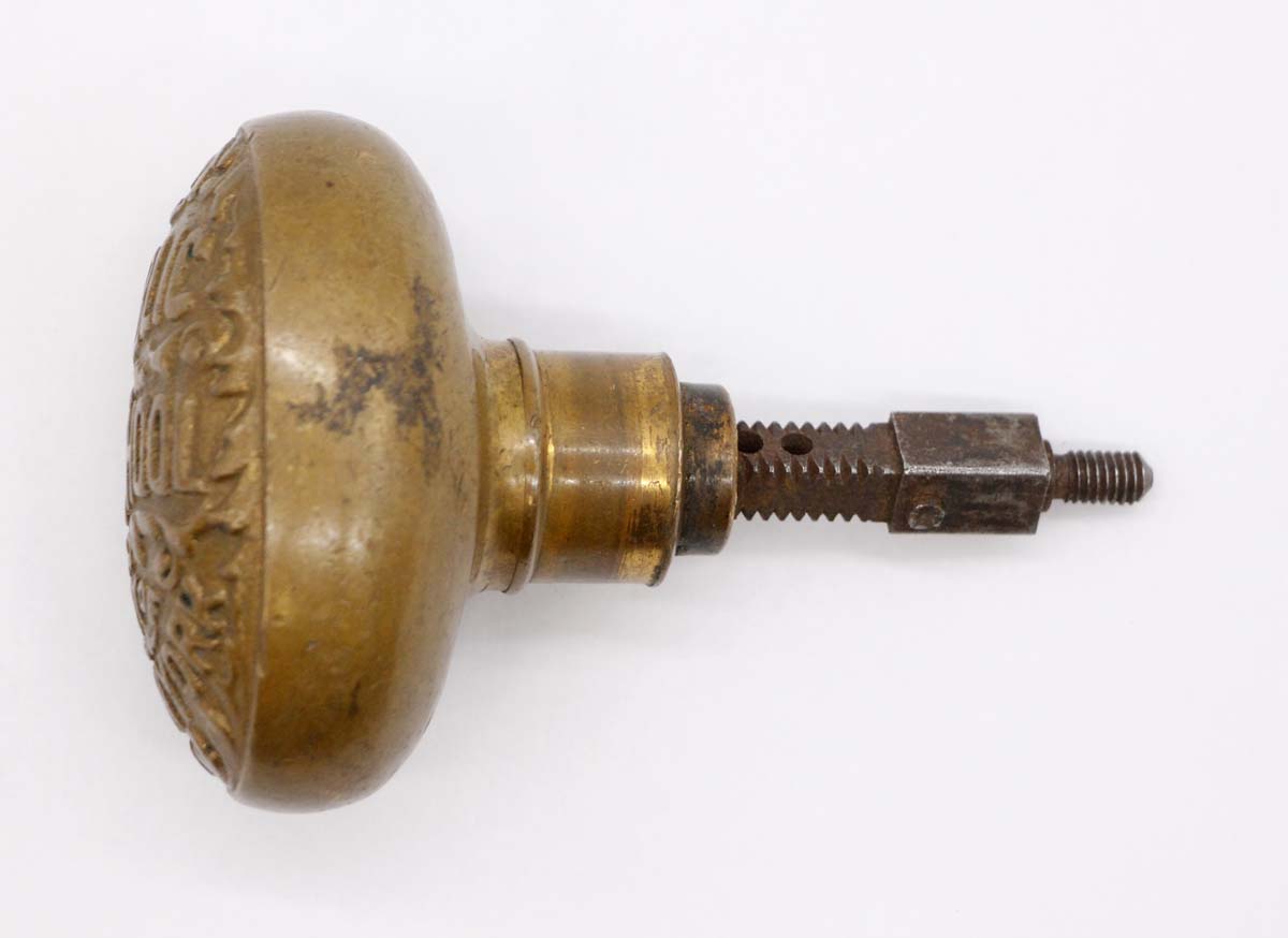 Croft Oval Door Knob on a School Board 1788 Brass Nickel Chrome Bronze