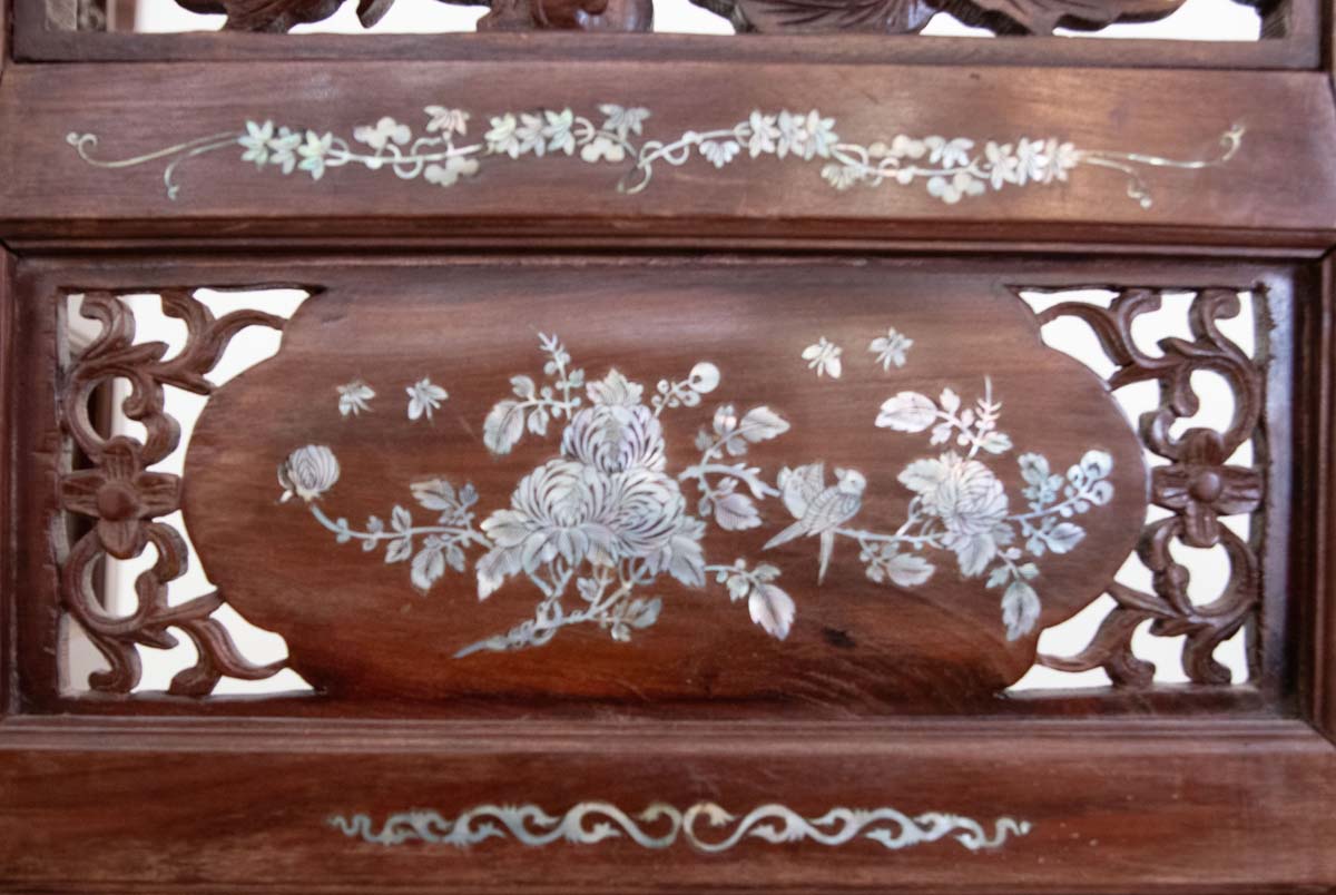 Wooden Chinese 4 Panel Screen Divider