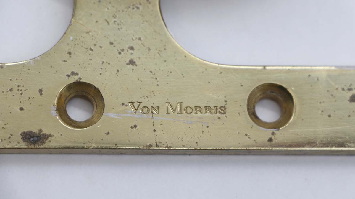 Pair of Vintage 6 x 4 Von Morris Polished Brass Olive Door Hinges