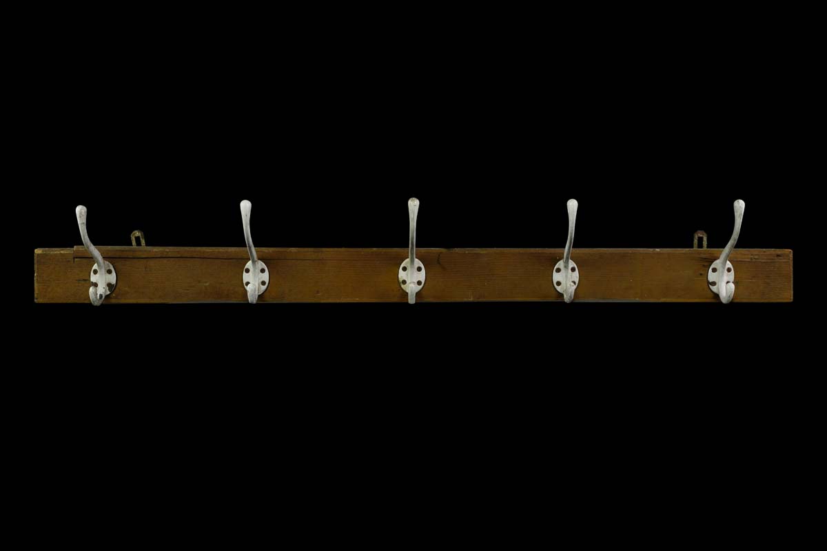 Double Hook Vintage Coat Rack Wall Mounted Brass Copper Antique