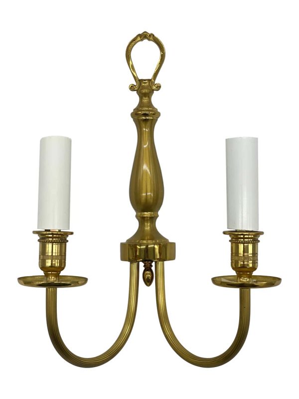 Sconces & Wall Lighting - Traditional Polished Bronze Double Arm Wall Sconce