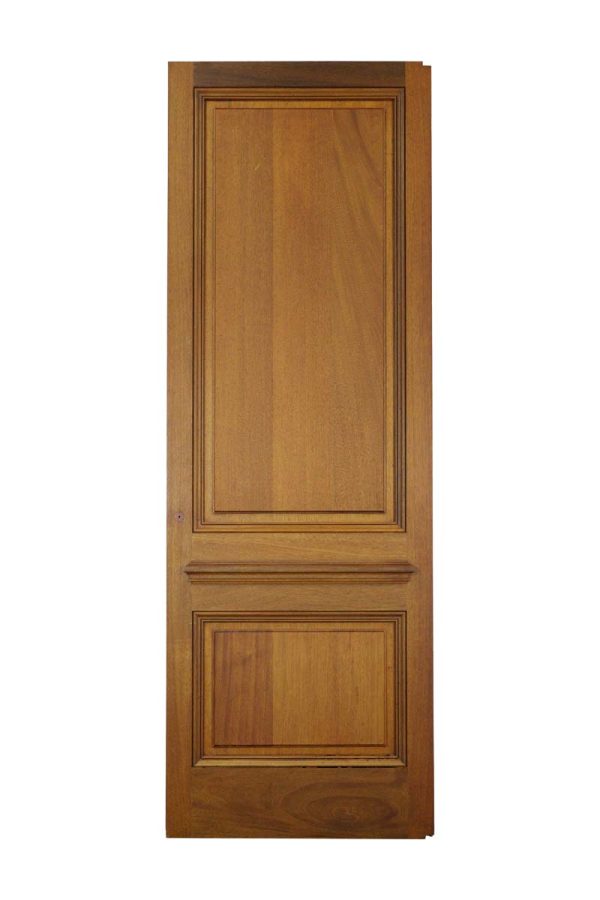 Standard Doors - Well Crafted 2 Pane Chestnut Wood Swinging Door 87.5 x 29.8