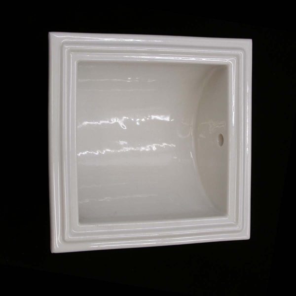 Bathroom - Antique Recessed Square White Ceramic Toilet Paper Holder