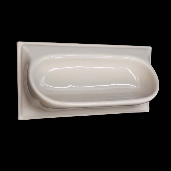 Bathroom - Modern Olong Cream Off White Ceramic Surface Mount Soap Dish