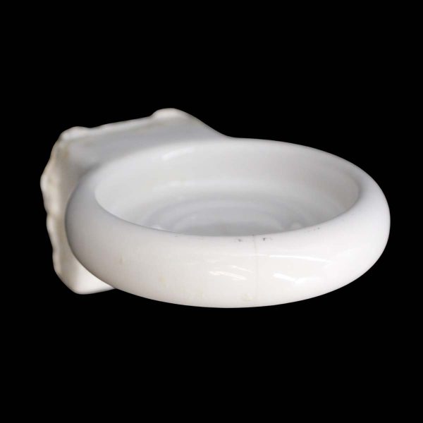 Bathroom - Reclaimed Ceramic White Surface Mount Bathroom Cup Holder