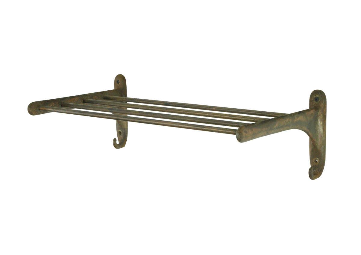 Vintage Wall Mount Cast Iron Towel Rack with 2 Hooks
