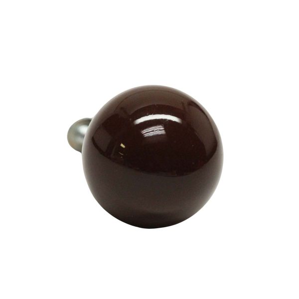 Cabinet & Furniture Knobs - Ceramic Ball Shaped 1.125 in. Brown Drawer Cabinet Knob