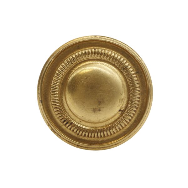 Cabinet & Furniture Knobs - Round 1.125 in. Gilded Brass Concentric Cabinet Knob