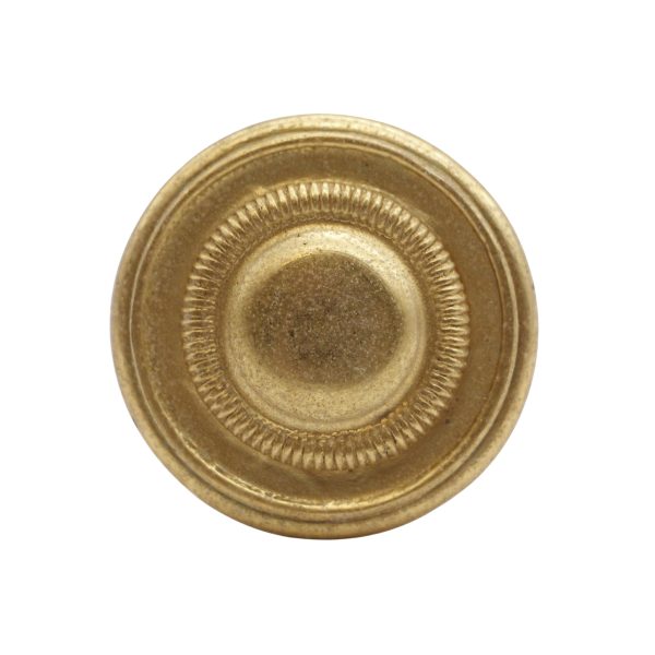 Cabinet & Furniture Knobs - Round 1.25 in. Gilded Brass Concentric Cabinet Knob