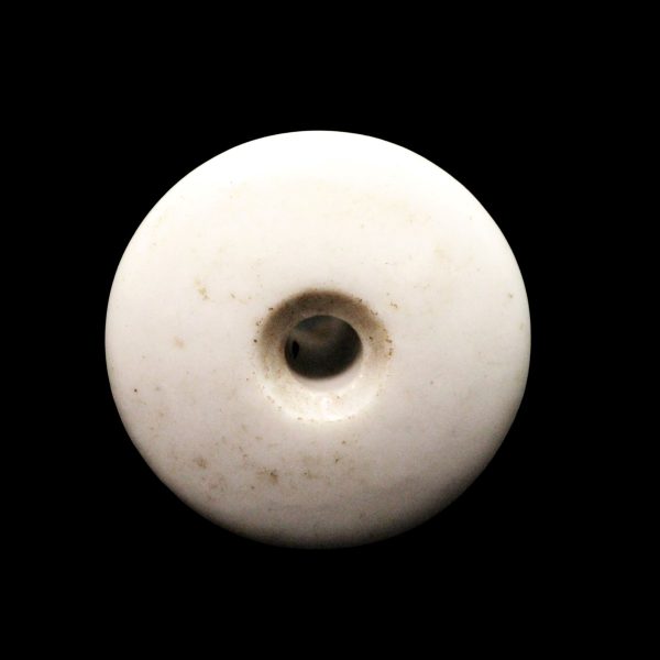 Cabinet & Furniture Knobs - Vintage Spherical White 1.375 in. Ceramic Drawer Knob