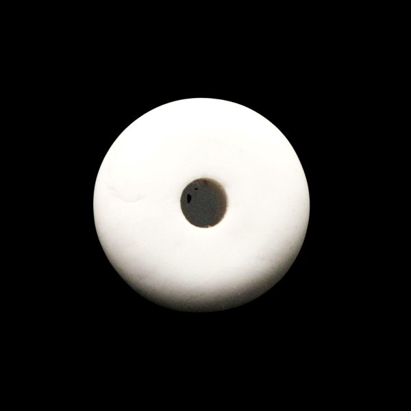 Cabinet & Furniture Knobs - Vintage White Round 0.75 in. Ceramic Drawer Knob