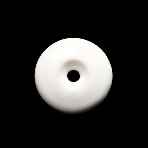 Cabinet & Furniture Knobs - Vintage White Round 1 in. Ceramic Drawer Knob