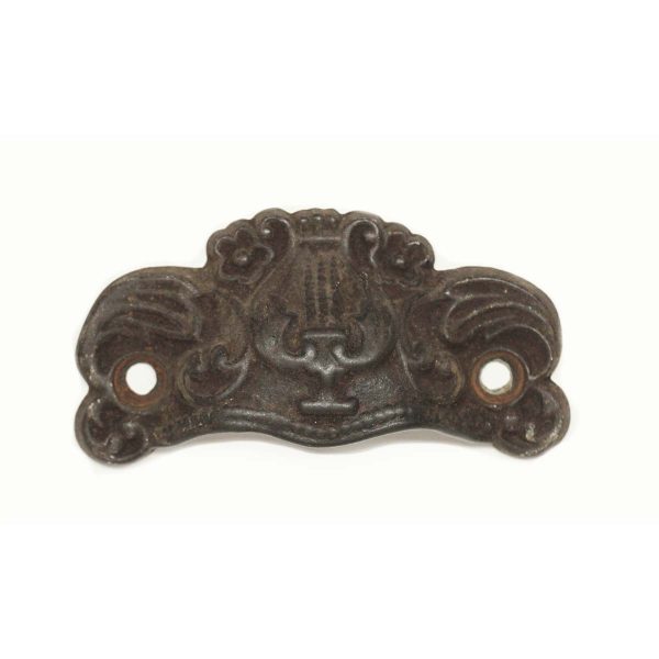 Cabinet & Furniture Pulls - Antique 3 in. Victorian Cast Iron Black Harp Drawer Bin Pull