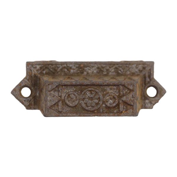 Cabinet & Furniture Pulls - Antique 3.25 in. Victorian Cast Iron Bin Drawer Pull