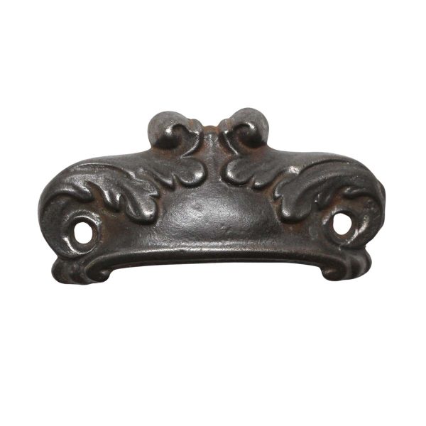Cabinet & Furniture Pulls - Antique 3.875 in. Traditional Cast Iron Bin Pull