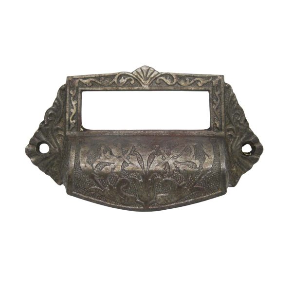 Cabinet & Furniture Pulls - Antique 4.375 in. Black Cast Iron Apothecary Cabinet Bin Pull