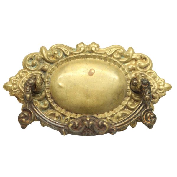 Cabinet & Furniture Pulls - Antique 5.25 in. Victorian Pressed Brass Bail Pull