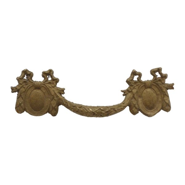 Cabinet & Furniture Pulls - Antique 5.5 in. French Brass Bridge Drawer Pull