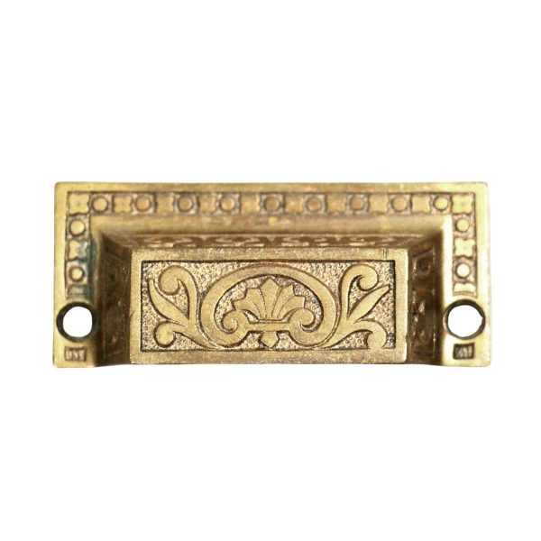 Cabinet & Furniture Pulls - Antique Victorian 3.25 in. Bronze Drawer Bin Cup Pull
