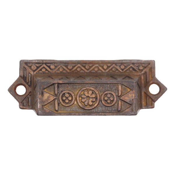 Cabinet & Furniture Pulls - Antique Victorian 3.5 in. Cast Iron Drawer Bin Pull