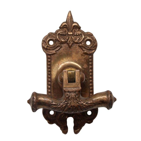 Cabinet & Furniture Pulls - Antique Victorian Bronze Drop Pull with Back Plate