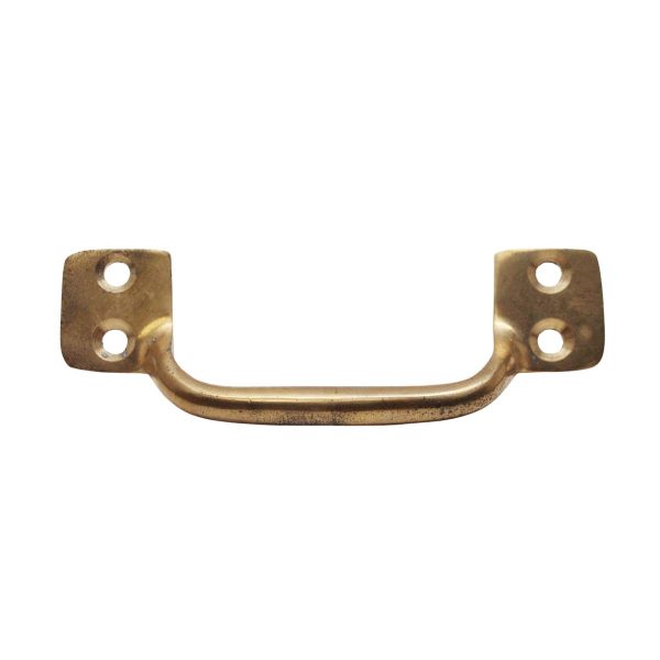 Cabinet & Furniture Pulls - Old New Stock 5 in. Brass Bridge Drawer or Window Pull