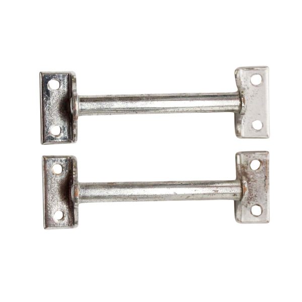 Cabinet & Furniture Pulls - Pair of Vintage 4.125 in. Classic Chrome Over Brass 4 in. Bridge Pulls