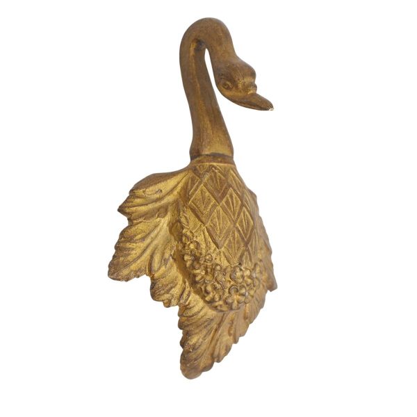 Cabinet & Furniture Pulls - Reclaimed Brass Swan Handle