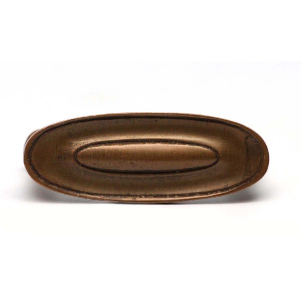 Cabinet & Furniture Pulls - Traditional 3.125 in. Oval Solid Bronze Drawer Pull