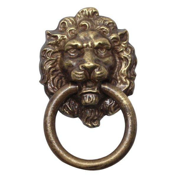 Cabinet & Furniture Pulls - Traditional Reproduction Brass Lion Head Ring Drawer Pull